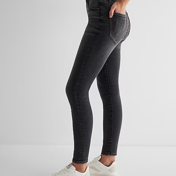 Express Mid-Rise Skinny Jean Knee Cutout - Picture 3 of 3